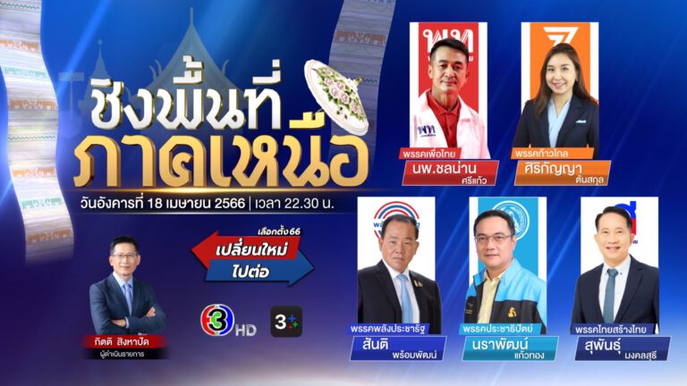 ช่อง 3 เกาะติดเลือกตั้ง 66 “เปลี่ยนใหม่ หรือ ไปต่อ ส่ง “กิตติ สิงหาปัด” สัญจร เจาะยุทธศาสตร์เลือกตั้งภาคเหนือ